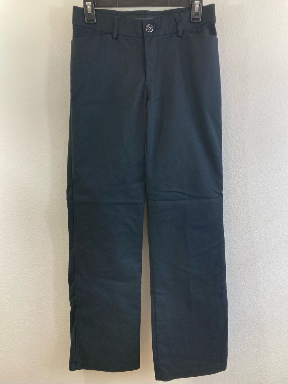 Lee Women’s Black Regular Fit Trouser Pants Size 4 Mid Rise Flex Motion